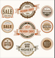 premium quality retro badges vector image
