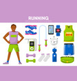 running sport equipment marathon runner man vector image vector image