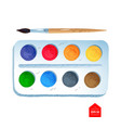 paints and brush vector image vector image