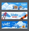 winter ski resort banners beautiful landscape vector image