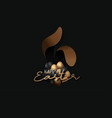happy easter background with realistic easter vector image vector image