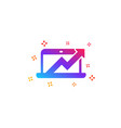 data analysis and statistics icon computer vector image