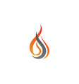 fire icon vector image vector image