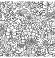 garden flowers seamless pattern vector image vector image