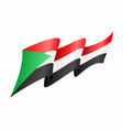 sudanese flag wavy abstract background vector image