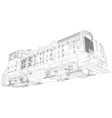 train eps10 format created 3d wire vector image vector image