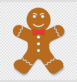 christmas gingerbread man cookie vector image