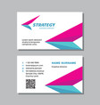 business visit card template with logo - concept vector image vector image