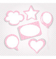 collection of pink tags vector image vector image