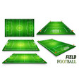 football field soccer field set perspective eps vector image
