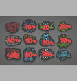 set of season discount shopping stickers vector image