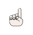 flat icon of a hand thumbs up vector image