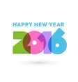 happy new year 2016 greeting card design vector image vector image