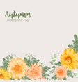 yellow autumn flowers vector image