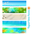 travel and vacation banners with tropical natures vector image vector image