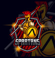 ares spartan e-sport logo template vector image vector image
