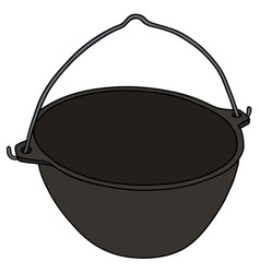 Kettle hanging over fire Royalty Free Vector Image
