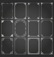 decorative rectangle frames and borders set 2 vector image