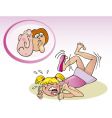 naughty girl vector image