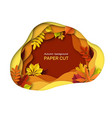autumn leaves background autumnal orange brown vector image vector image
