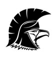 bald eagle in spartan helmet vector image