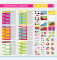 set of colorful infographic elements charts graph vector image