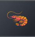 shrimp logo icon isolated on white background vector image vector image