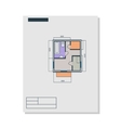 apartments plan in flat style vector image