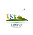 family logo design template people or society icon vector image