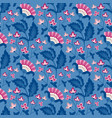 jacobean floral pattern meadow flowers vector image vector image