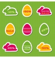 set of stickers for easter sale vector image vector image
