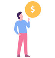 business man finance success icon isolated vector image