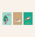 cats copy cards set vector image vector image