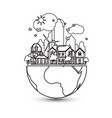 eco city vector image vector image