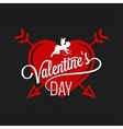 valentines day heart and arrows background vector image vector image