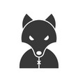 werewolf halloween related solid icon vector image