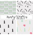 christmas seamless pattern set vector image