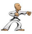martial arts karate guy cartoon vector image vector image