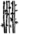 monochrome bamboo background vector image