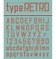 retro style font vector image