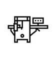 sawmill equipment line icon vector image vector image