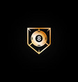 bright shiny golden casino logo vector image