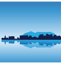 Cape town skyline Royalty Free Vector Image - VectorStock