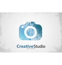 Creative black camera logo design symbol Vector Image