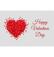 valentines day banner transparent background vector image