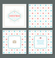 christmas greeting card design and pattern vector image