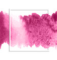 pink watercolor stain banner vector image vector image