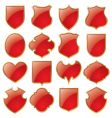 set of shields vector image