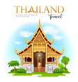 thailand travel wat phra singh chiang mai design vector image