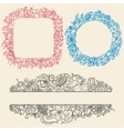vintage flower frames vector image